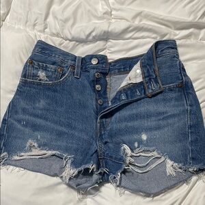Levi's 501 Distressed Jean Shorts